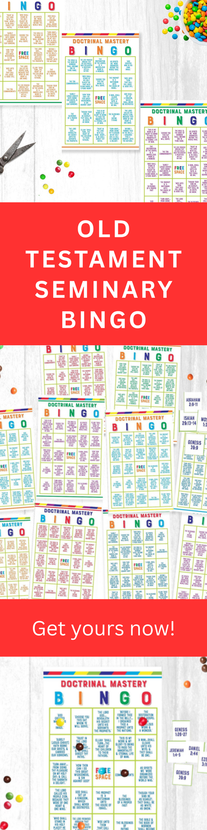 Seminary Bingo Game – Old Testament Doctrinal Mastery Review Printable