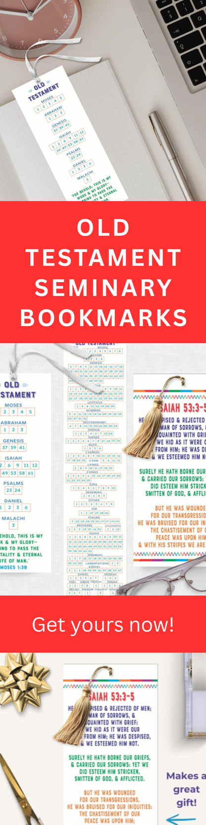 LDS Seminary Bookmarks – Old Testament 2026 Come Follow Me Study Aid