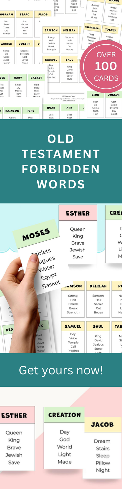 Bible Game Youth Group – Old Testament Trivia Printable Activity Cards