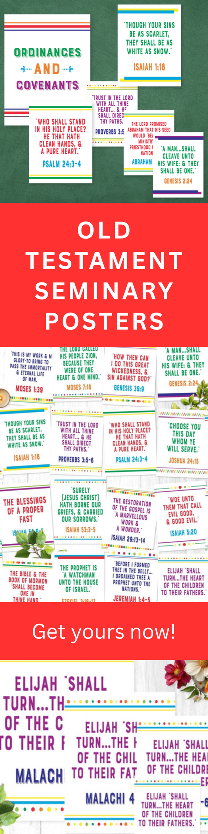 Old Testament Doctrinal Mastery Posters – Printable Scripture Wall Art for LDS Seminary