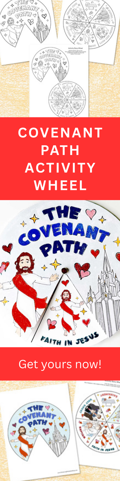 LDS Primary Activity – Covenant Path Wheel Printable Pdf Craft