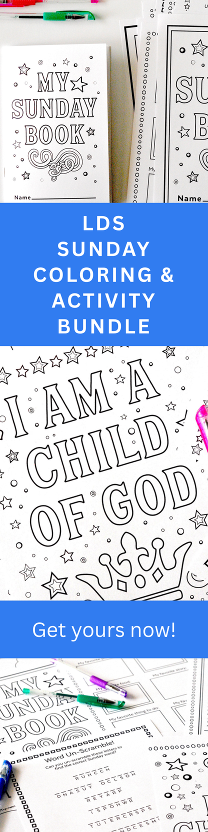 LDS Sunday Coloring & Activity Book Printable for Kids