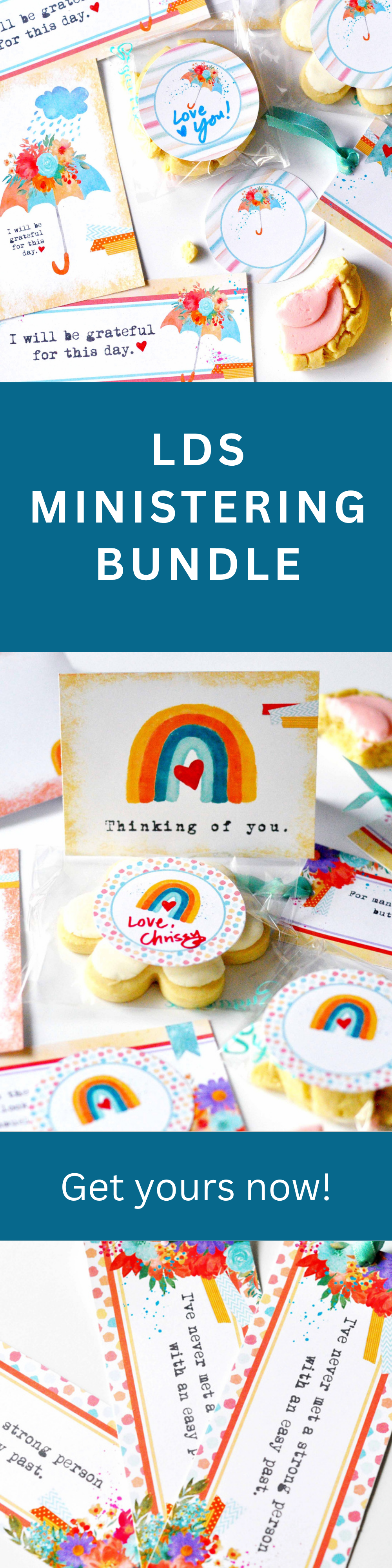 Digital Printable Bundle – LDS Ministering Cards and Gift Tags Instant Download
