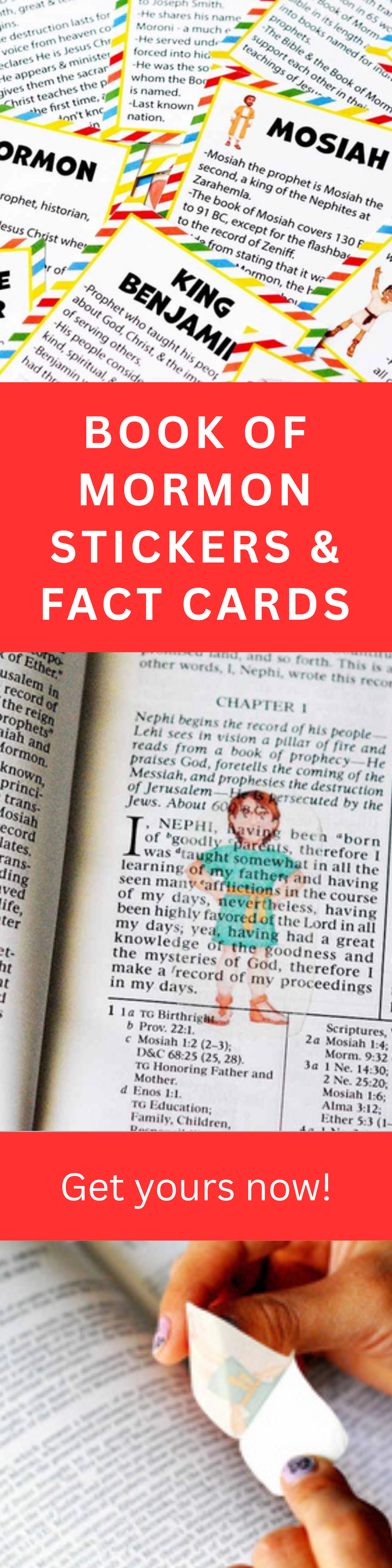 Book of Mormon Learning with Stickers and Cards – Scripture Study Kit for Kids