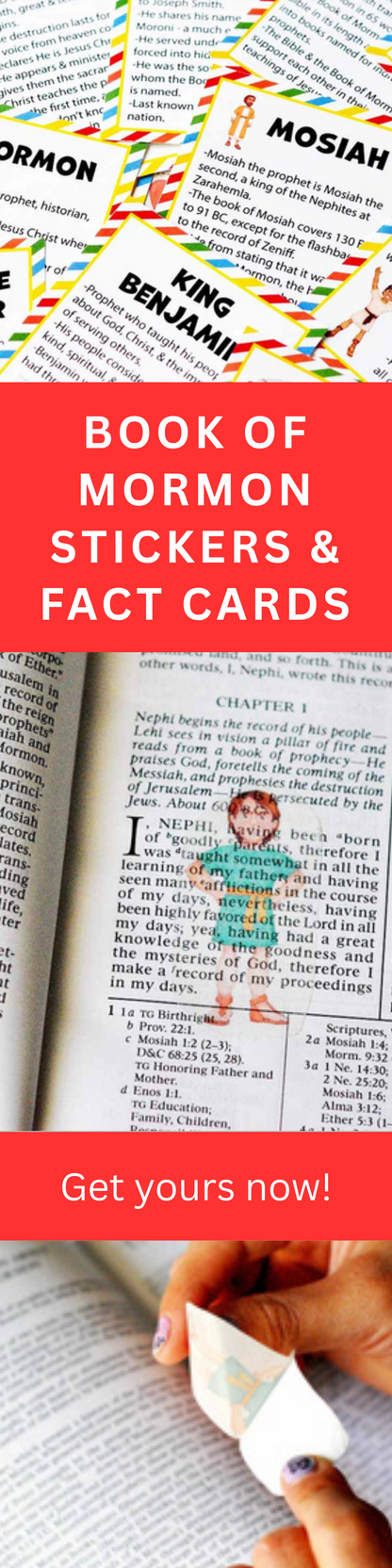 Book of Mormon Learning with Stickers and Cards – Scripture Study Kit for Kids