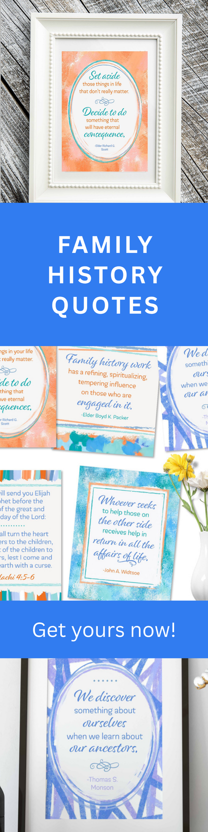 Family History Printable – Quote Collection for Gifts and Class Handouts