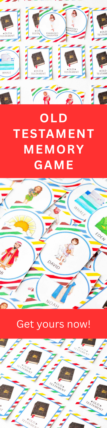 Old Testament Memory Game –  Printable Bible Activity for Kids