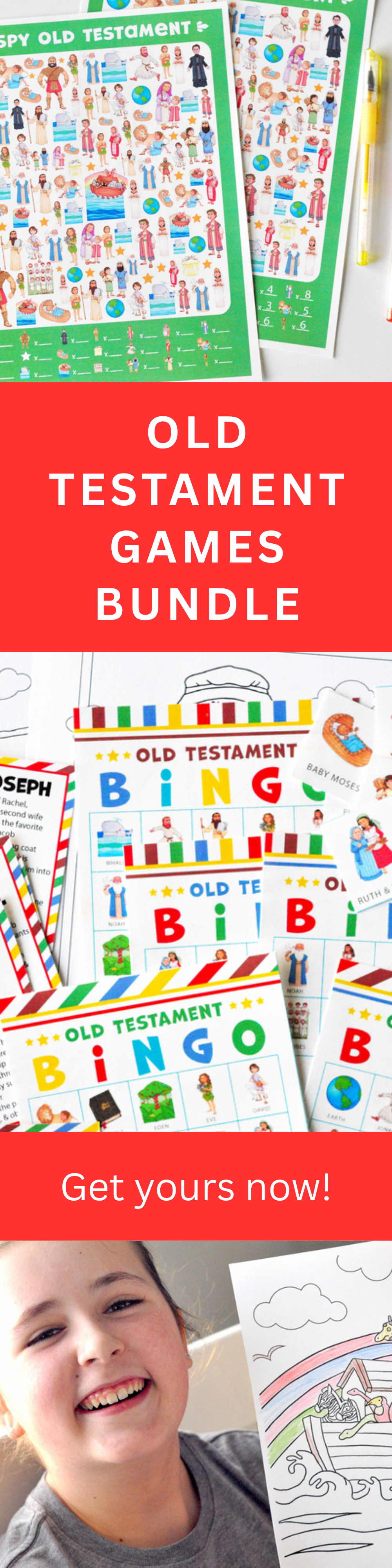 Old Testament Game Bundle – Printable Bible Activities for Kids