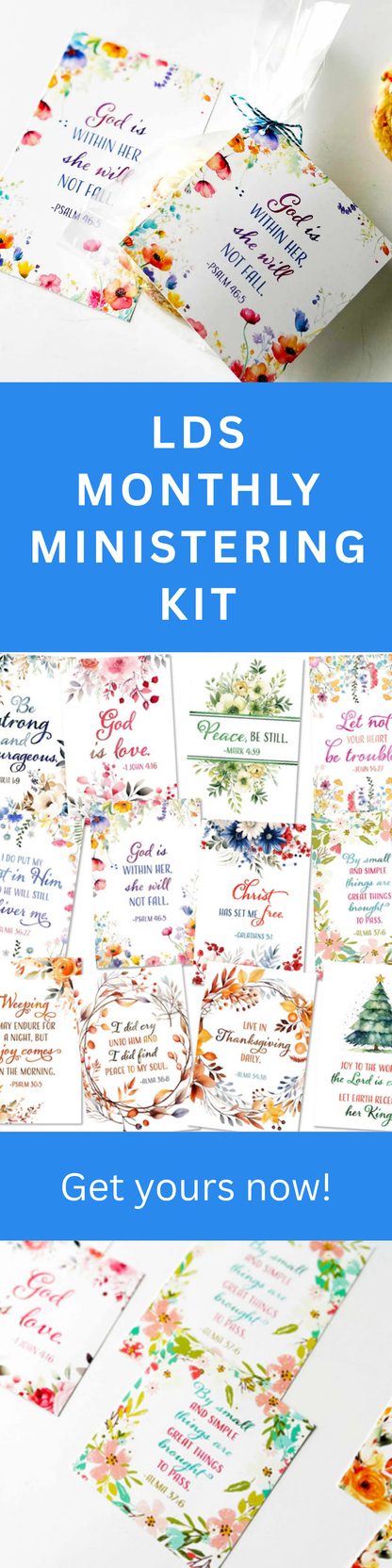 Monthly Ministering Cards for Relief Society, Primary & Young Women
