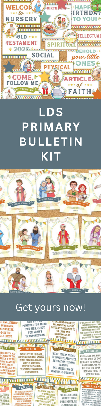 Come Follow Me 2026 – Old Testament Primary Bulletin Board Kit