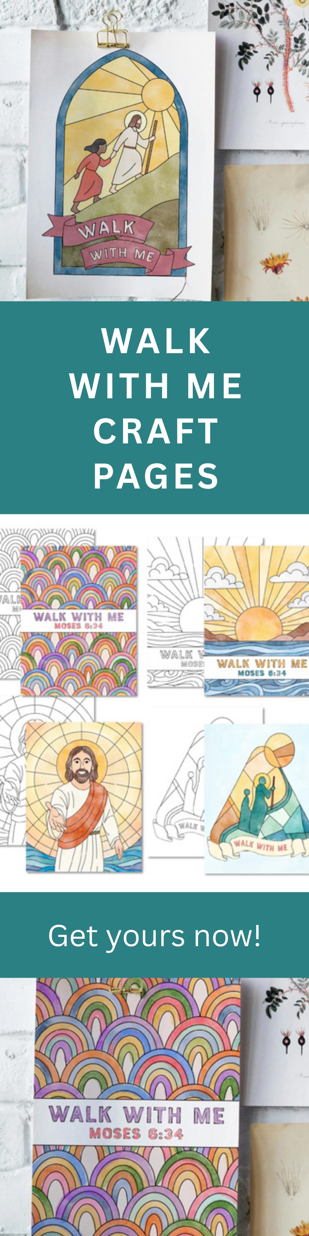 Walk with Me Craft – 2026 Youth Theme Printable Coloring Pages