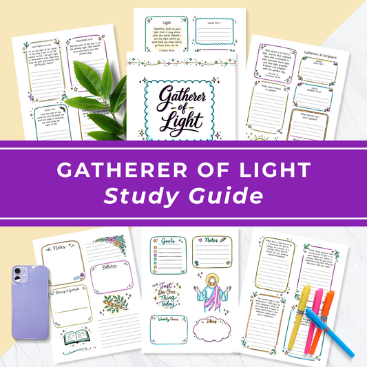 Gatherer Of Light Activity Printable Young Women Study Guide 2026 Theme Resource Church Lesson Planning Tool Scripture Based Prompts Reflection Questions Interactive Workbook Pages Instant Download Digital Format Youth Ministry Essential