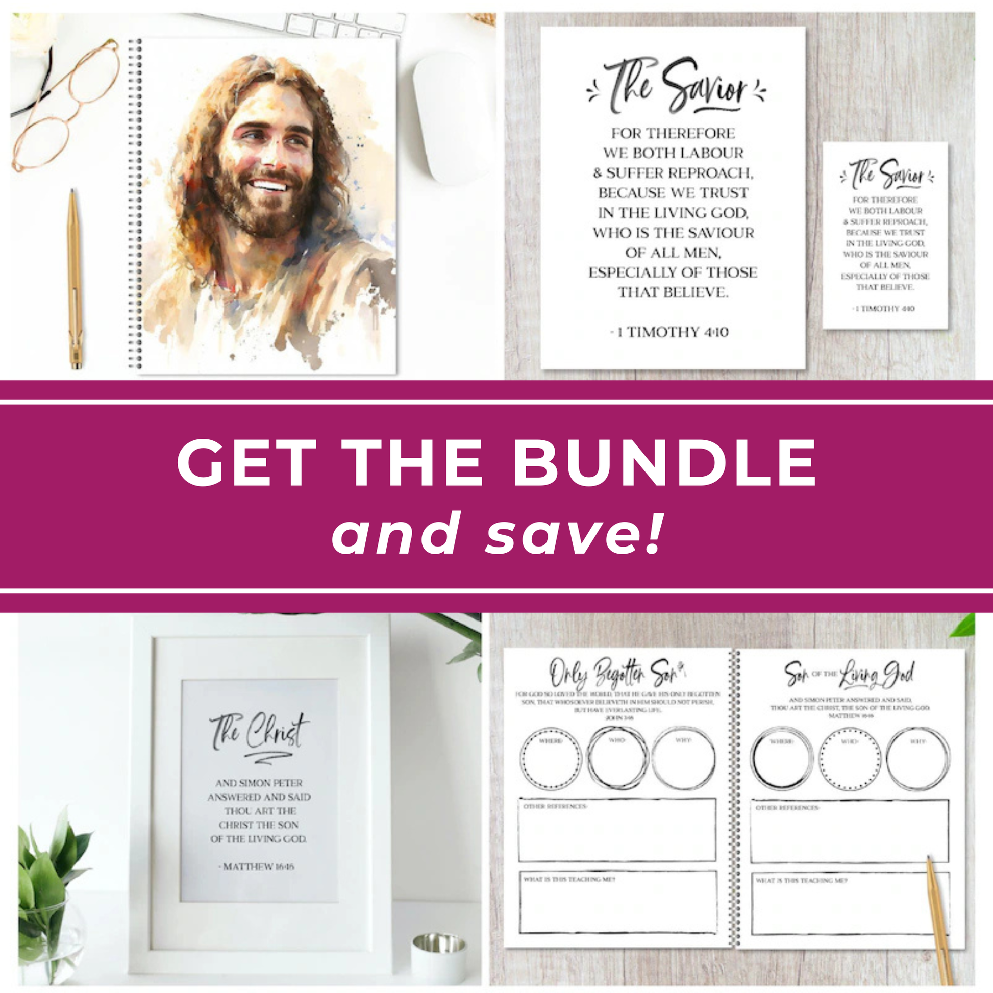 Christian Wall Art Printable Collection Featuring 50 Biblical Names Of Jesus Christ Titles Scripture Reference Chart Perfect Home Decor Display Religious Education Resource Faith Based Gift Set Instant Download Digital Poster Bundle Church