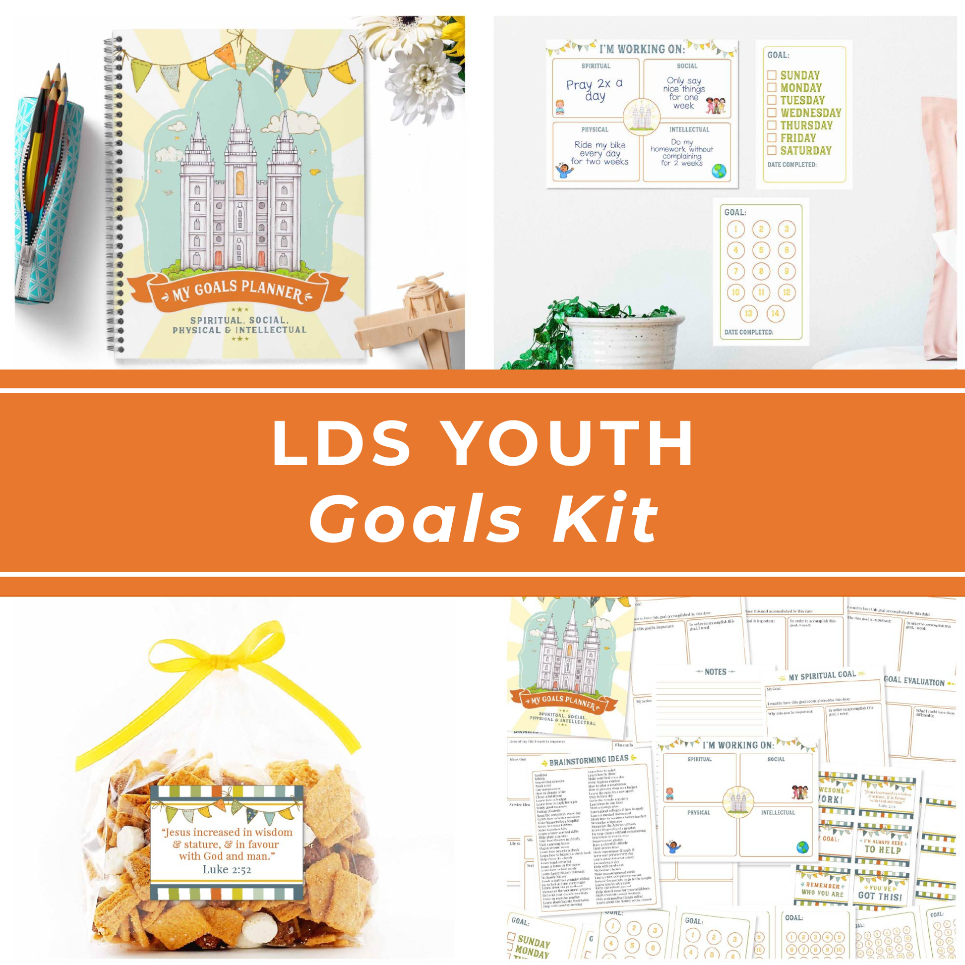 Youth Planning Printable Kit Family Activity Worksheet Collection Kids Organization Planner Pages Home Evening Materials Bonding Exercise Resources Children Progress Tracking Tools Achievement Success Planner Primary Activity Supplies