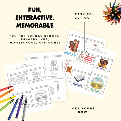 Sunday School Valentine Craft Printable Activity Kids Church Primary Class Teaching Resource Digital Download Flip Book Faith Based Christian Education Tool Family Home Evening Project Interactive Learning Activity Children Ministry