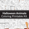 Halloween Animals Coloring Pages 🎃