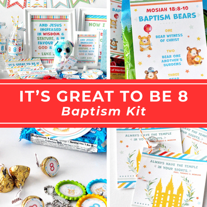 Complete LDS Baptism Kit Age 8 Celebration Package Baptism Bears Activity Set All In One Bundle Covenant Teaching Tools Religious Milestone Gift Primary Teaching Resource Faith Based Learning Materials Children Church Activity Baptism Day