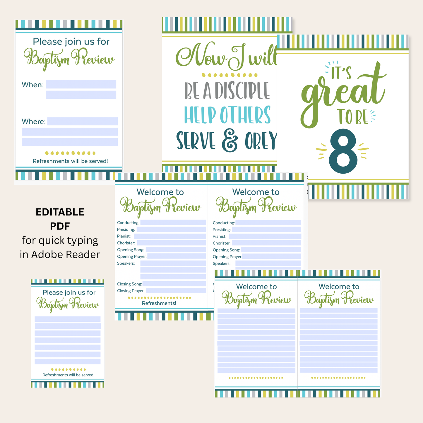 Baptism Preview Kit – Complete Printable Package for LDS 8 Year Old