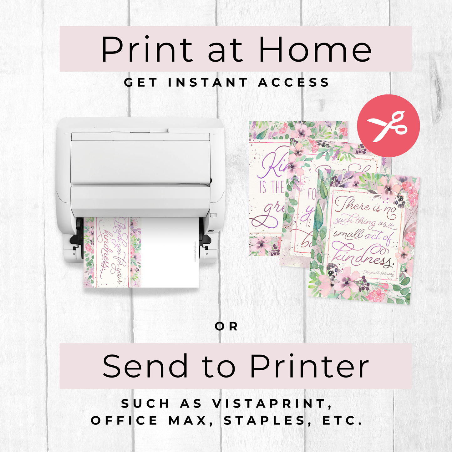 Kindness Printable – Inspirational Quote Art Kit in 3 Sizes