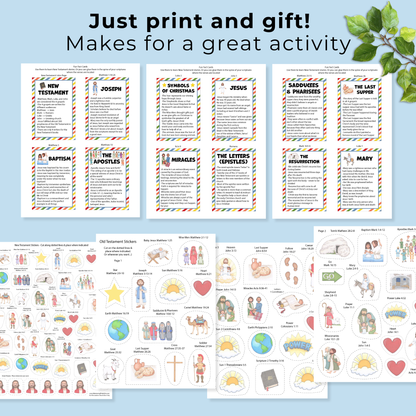 New Testament Learning with Stickers and Cards – Scripture Study Kit Kids