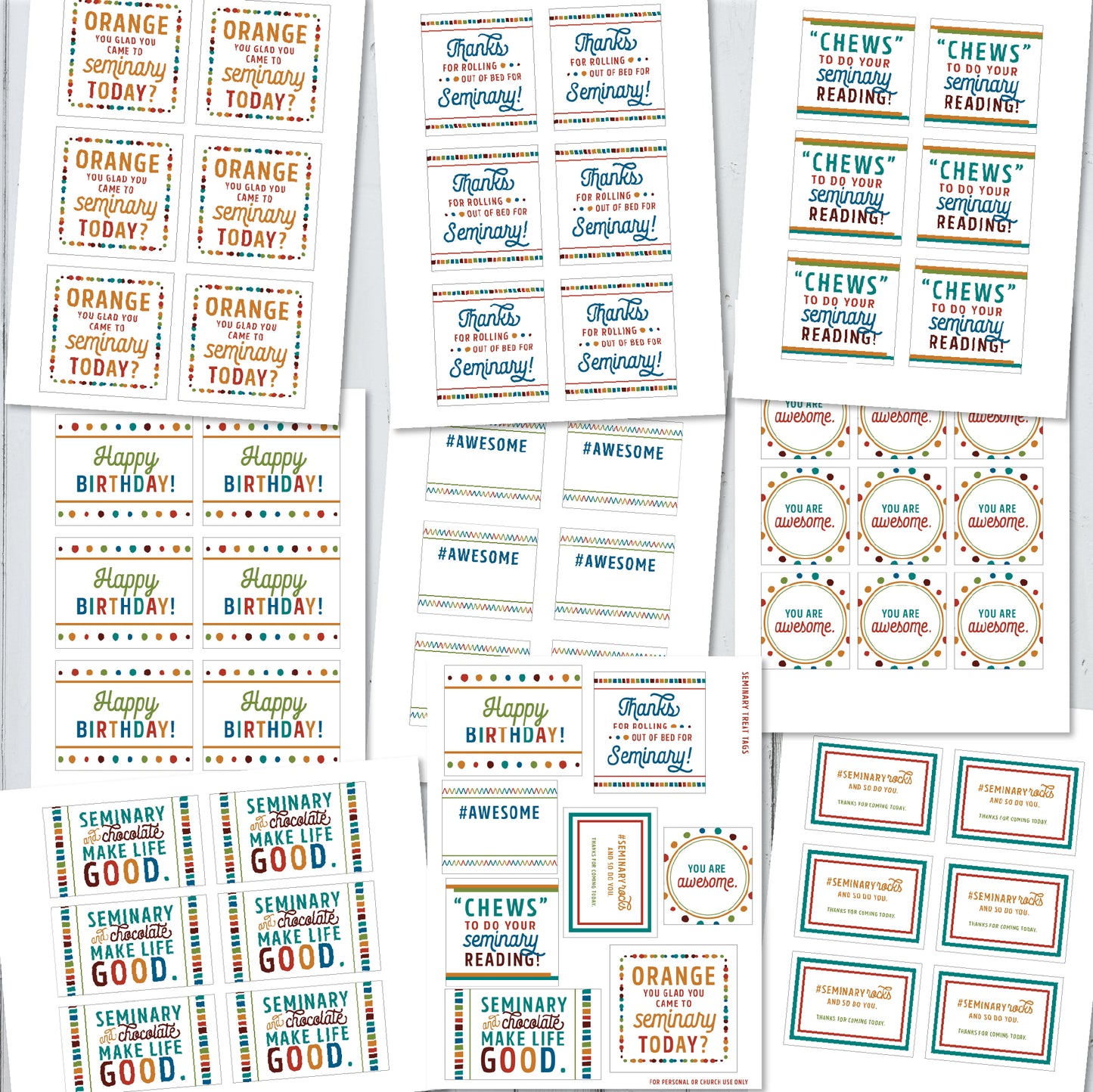 Doctrine & Covenants LDS Seminary Candy Tags