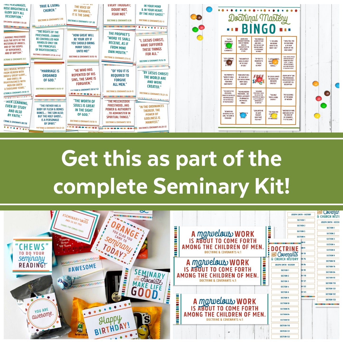 Doctrine & Covenants LDS Seminary Candy Tags