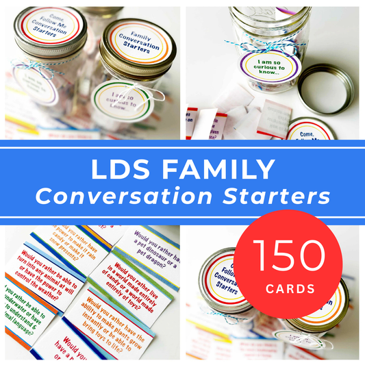 LDS Family Game Bundle Conversation Starter Cards Mormon Family Activity Set Meaningful Discussion Prompts Faith Based Connection Tool Family Home Evening Ideas Dinner Table Game Youth Group Activity Cards Relief Society Discussion Starters