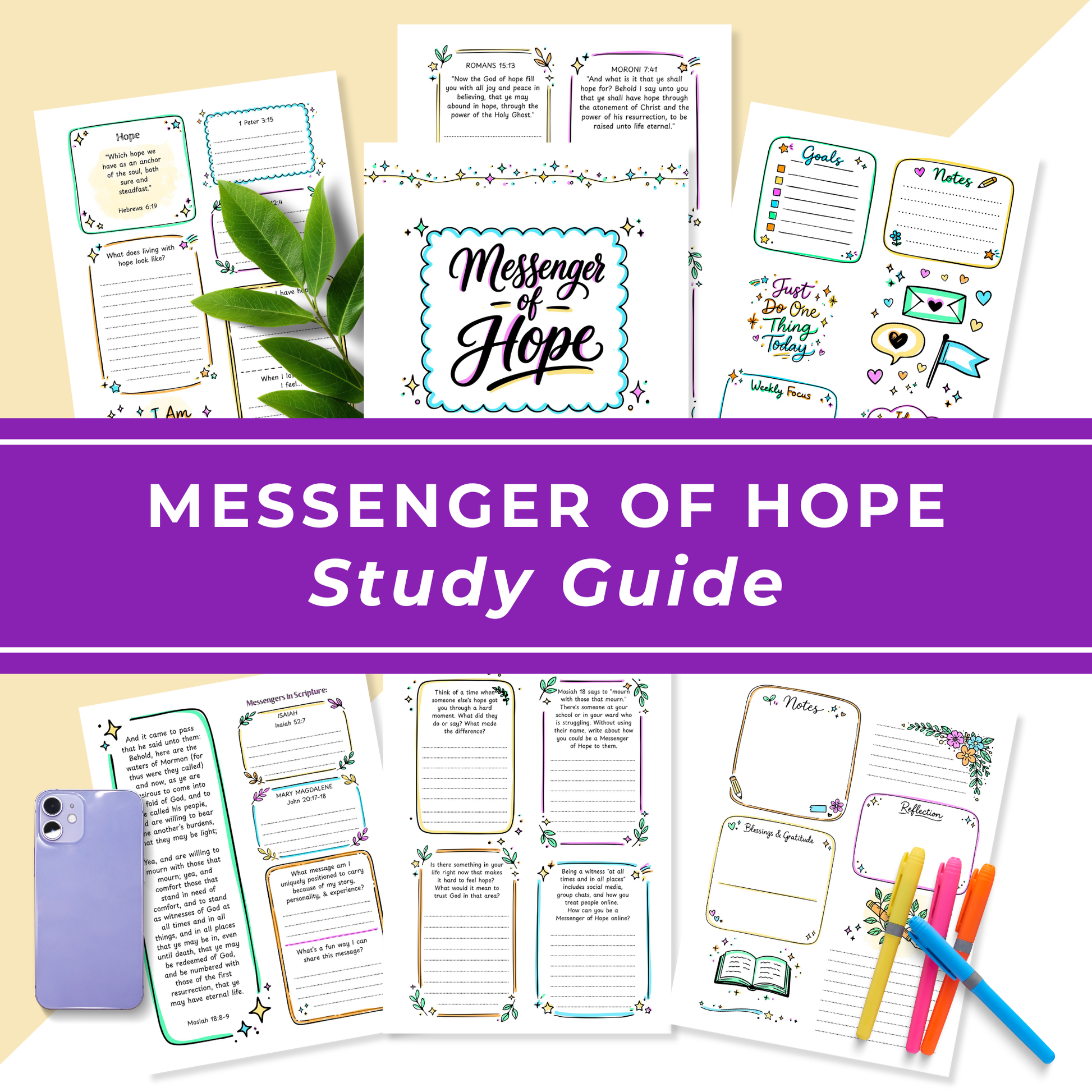 Young Women Lesson Activity Printable Study Guide LDS Youth Curriculum Resource Scripture Based Prompts Reflection Questions Interactive Workbook Pages Teaching Tool For Sunday School Class Instant Download Digital Format Easy Print Home