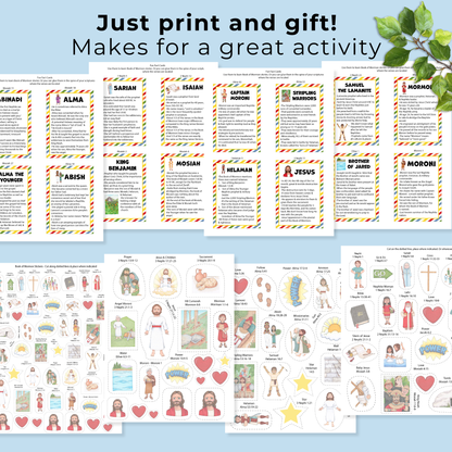 Prophet Stories Learning Kit Book Of Mormon Scripture Study Set LDS Primary Activity Tool Fun Fact Cards Collection Kids Teaching Resource Church Lesson Aid Family Worship Time Youth Education Material Religious Study Set Engagement