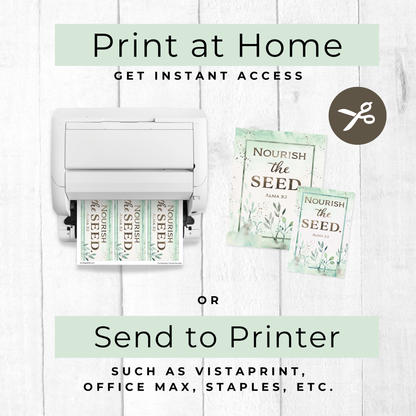 Faith Printable Wall Art – Nourish the Seed Lesson Kit & Phone Wallpaper