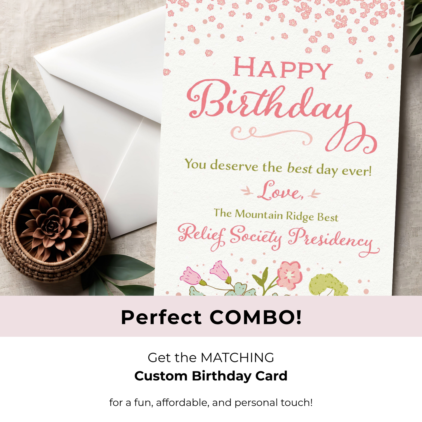 Relief Society Birthday Gift – Easy Printable Chocolate Wrapper