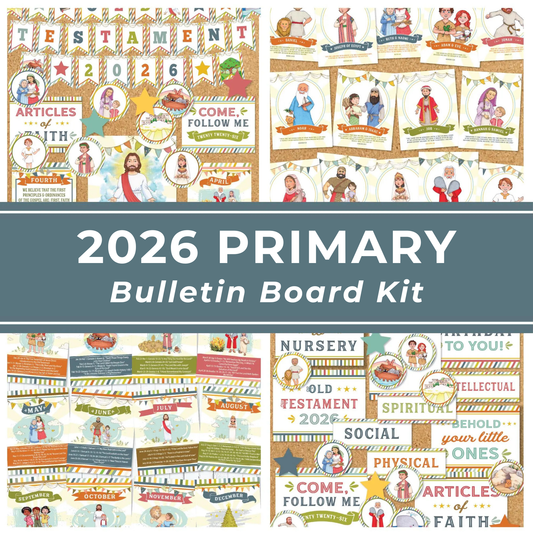 Come Follow Me 2026 Old Testament Primary Bulletin Board Kit LDS Primary Classroom Decor Teaching Materials Lesson Display Weekly Primary Lessons Visual Learning Aid Church Classroom Organization Religious Education Supplies Primary