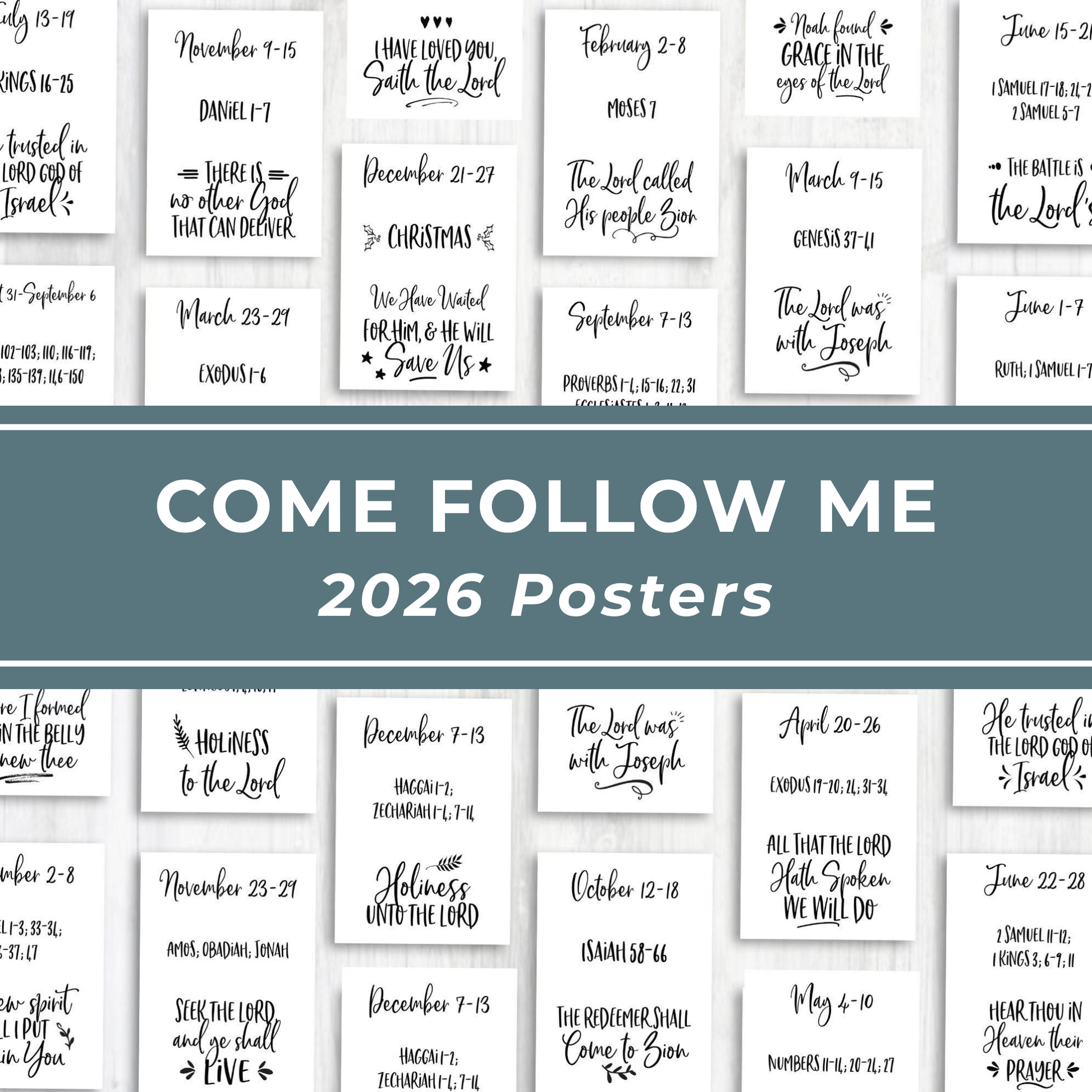 Come Follow Me 2026 Old Testament Weekly Scripture Study Cards Digital Download Instant Access LDS Family Scripture Study Guide Printable Reading Plan Sunday School Teaching Resource Personal Devotional Aid Home Evening Activity Faith