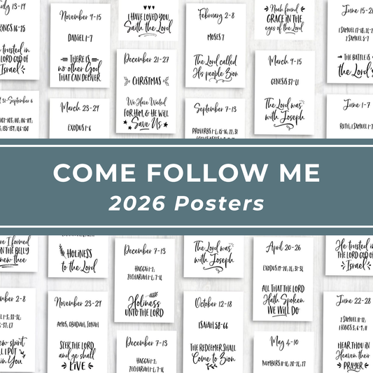 Come Follow Me 2026 Old Testament Weekly Scripture Study Cards Digital Download Instant Access LDS Family Scripture Study Guide Printable Reading Plan Sunday School Teaching Resource Personal Devotional Aid Home Evening Activity Faith