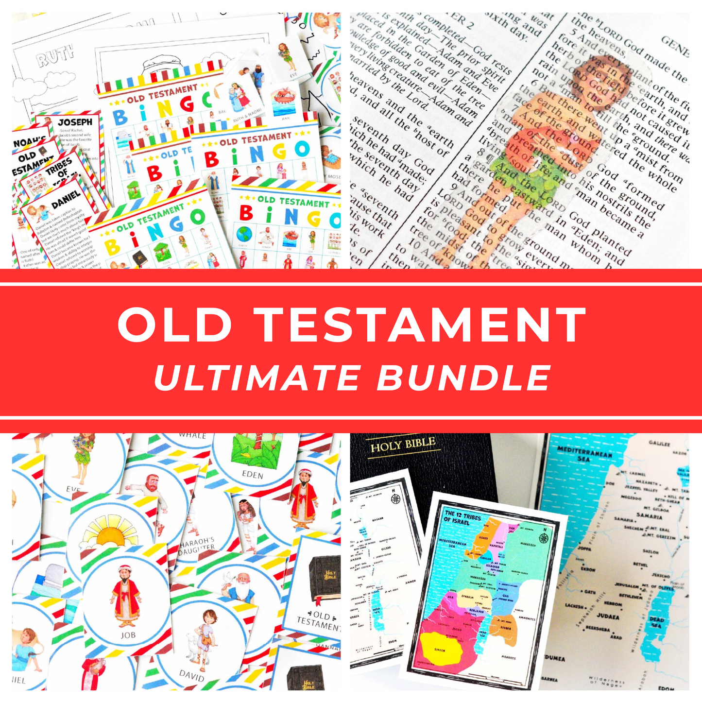 Old Testament Game Bundle Printable Bible Activity Collection Sunday School Teaching Resource Digital Download Kids Bible Learning Tool Scripture Based Educational Game Church Youth Group Activity Christian Homeschool Curriculum Vacation