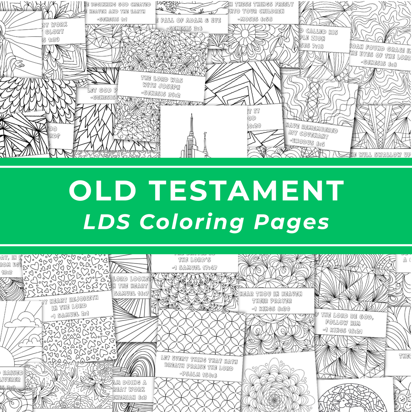 Old Testament Coloring Pages Scripture Study Kit For 2026 Come Follow Me Weekly Lesson Resource Printable Digital Download Fifty Two Week Collection Family Friendly Activity Youth Sunday School Creative Worship Tool Perfect Home Evening