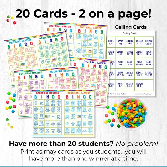 Old Testament Seminary  – Doctrinal Mastery Bingo Game Bundle