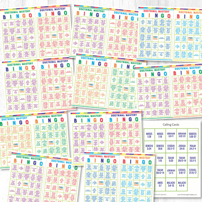 Doctrinal Mastery Review Game Old Testament Scripture Bingo Printable Seminary Activity Download Instant Access Youth Religious Education Resource Interactive Classroom Learning Tool Multiple Bingo Variations Reusable Teaching Aid Bible