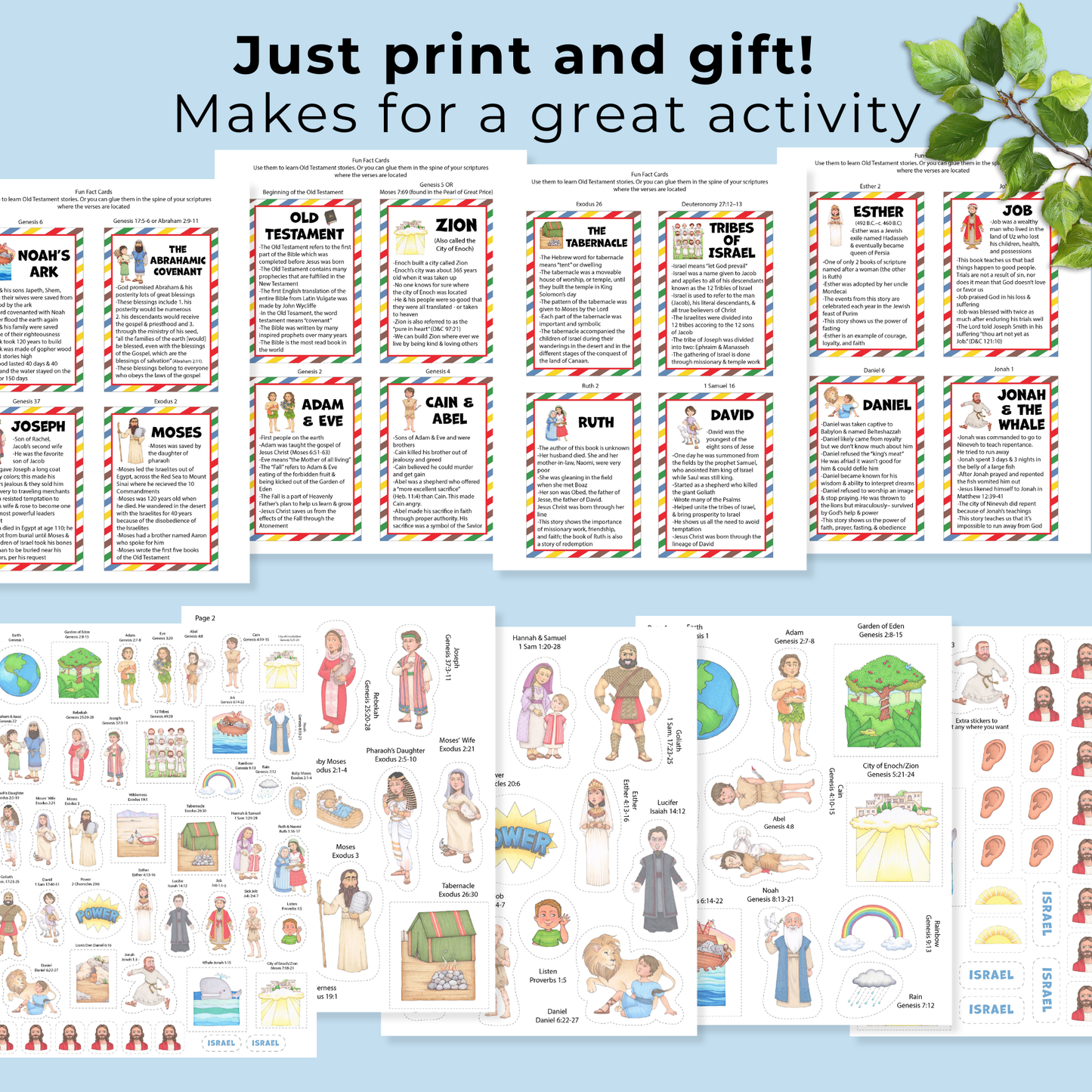 Old Testament Learning with Stickers and Cards – Scripture Study Kit Kids