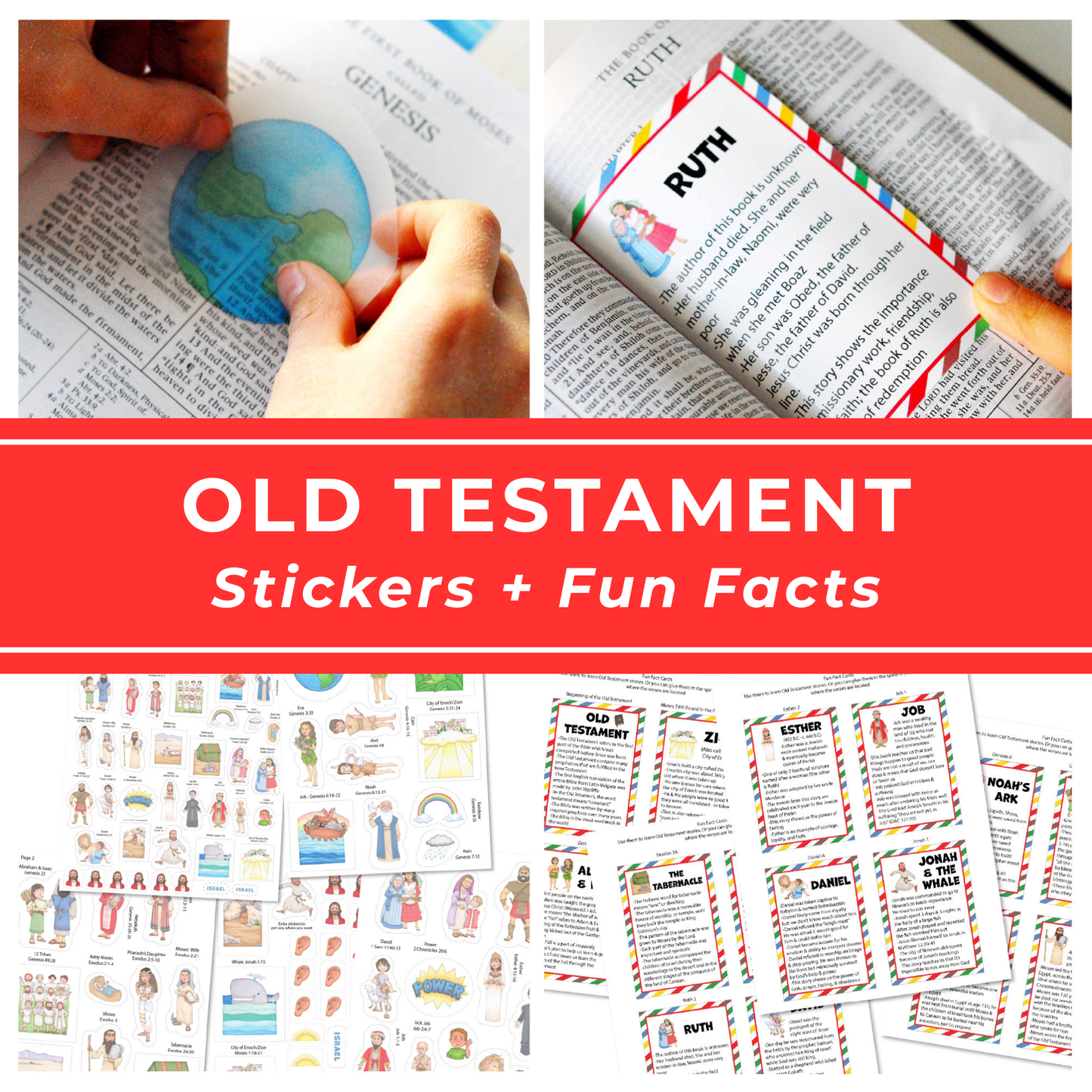 Old Testament Learning with Stickers and Cards – Scripture Study Kit Kids