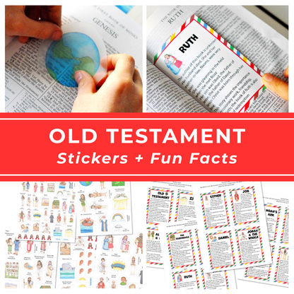 Old Testament Learning with Stickers and Cards – Scripture Study Kit Kids
