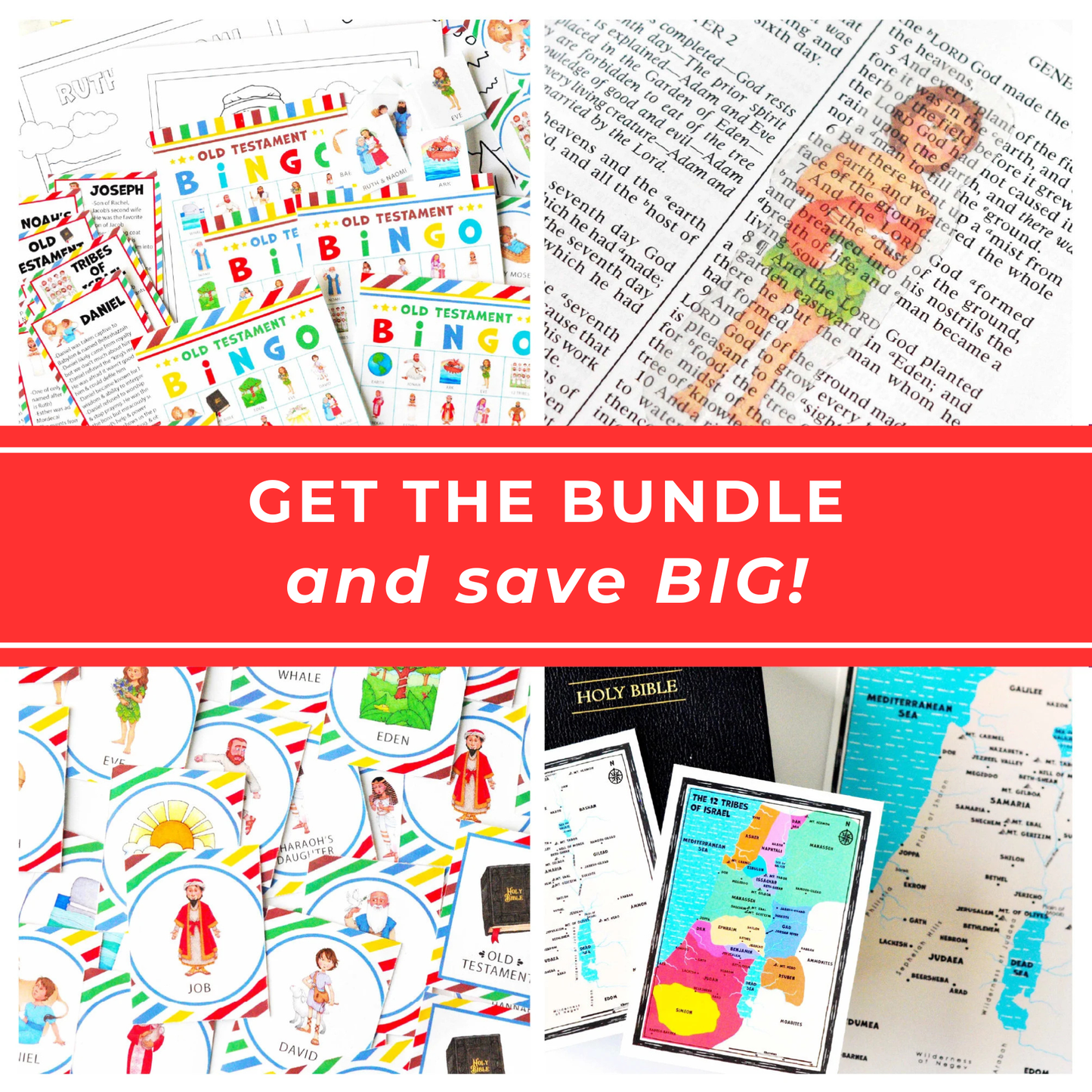 Old Testament Memory Game –  Printable Bible Activity for Kids