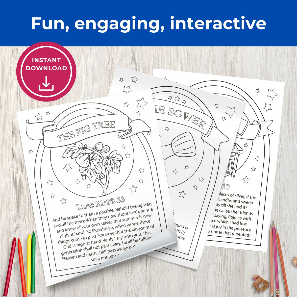 The New Testament Parables - Posters and Coloring Pages