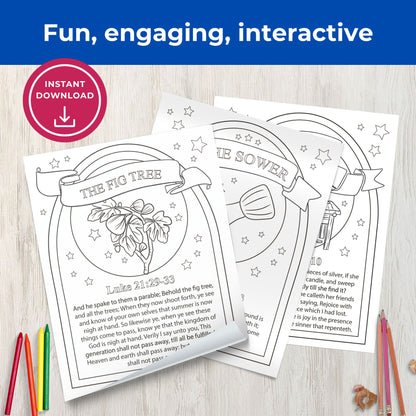The New Testament Parables - Posters and Coloring Pages
