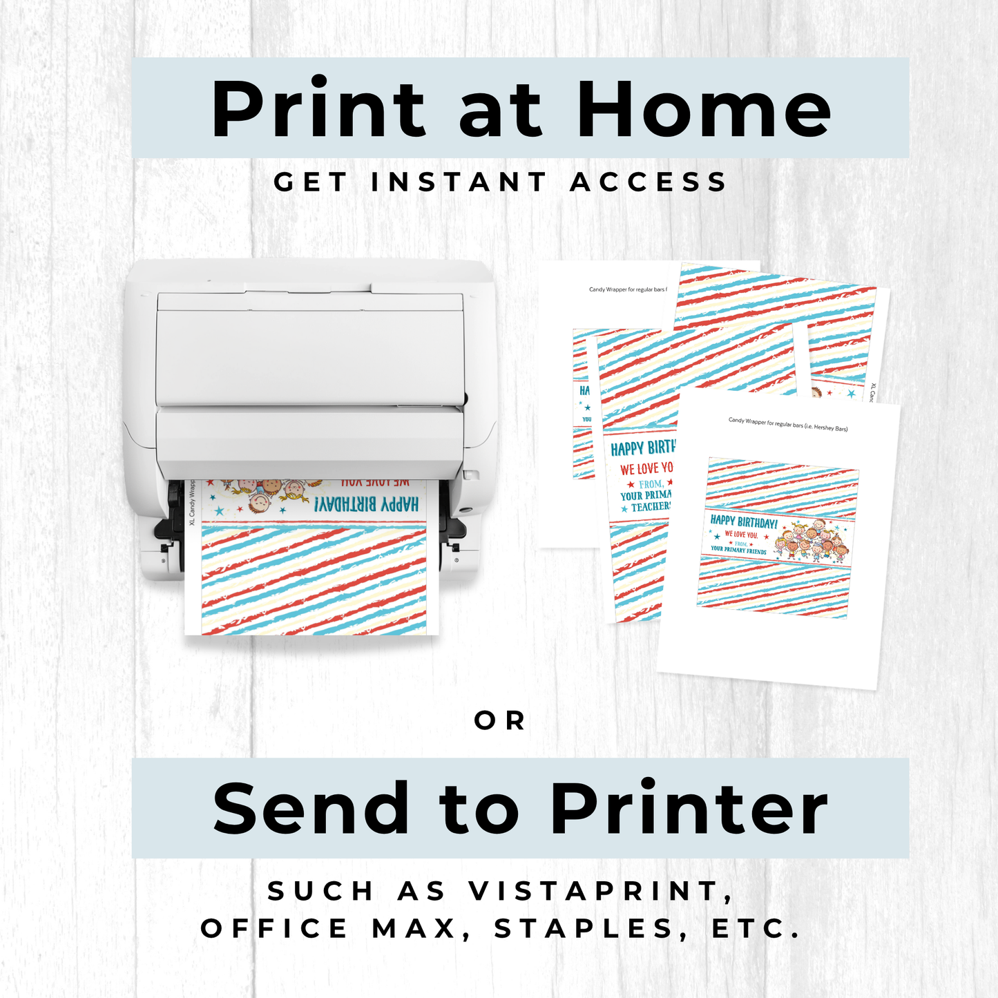 LDS Primary Birthday Gift – Easy Printable Candy Bar Wrappers