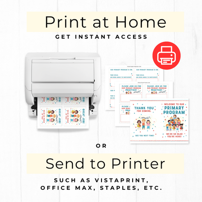 LDS Primary Program Printable – Complete Kit with Cover & Invitation