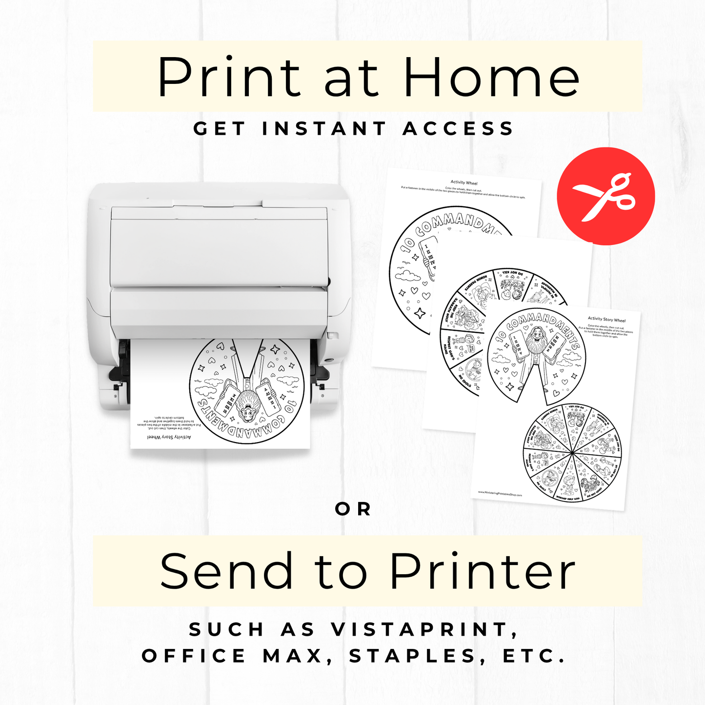 Ten Commandments Activity – Printable Coloring Wheel for Kids