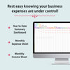 Your Business and Blog Income and Expense Tracker - Rainbow Edition