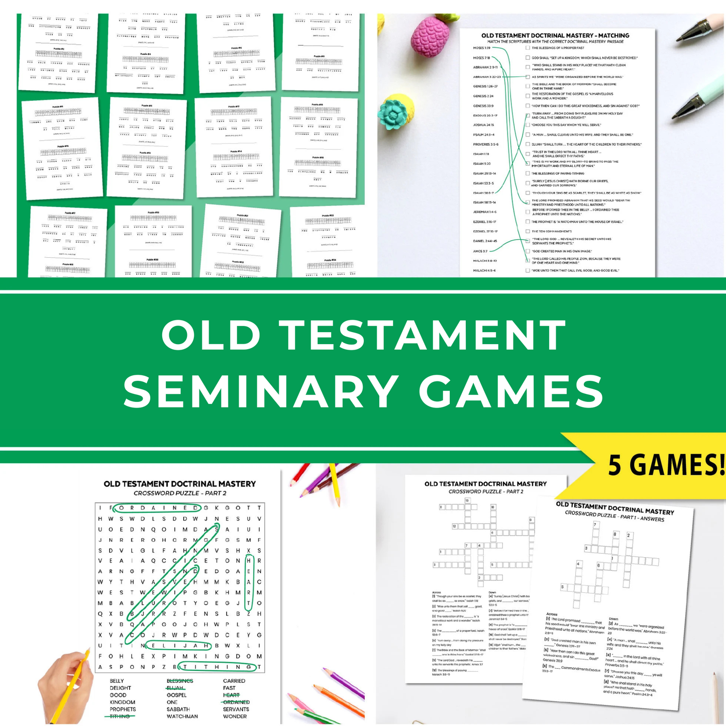 Lds Seminary Activity – Doctrinal Mastery Games for Old Testament