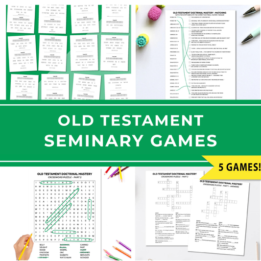 Lds Seminary Activity – Doctrinal Mastery Games for Old Testament
